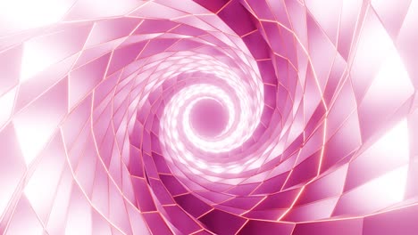 3d animation of glowing neon spiral abstract tunnel