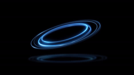 loop circular neon blue light with alpha channel