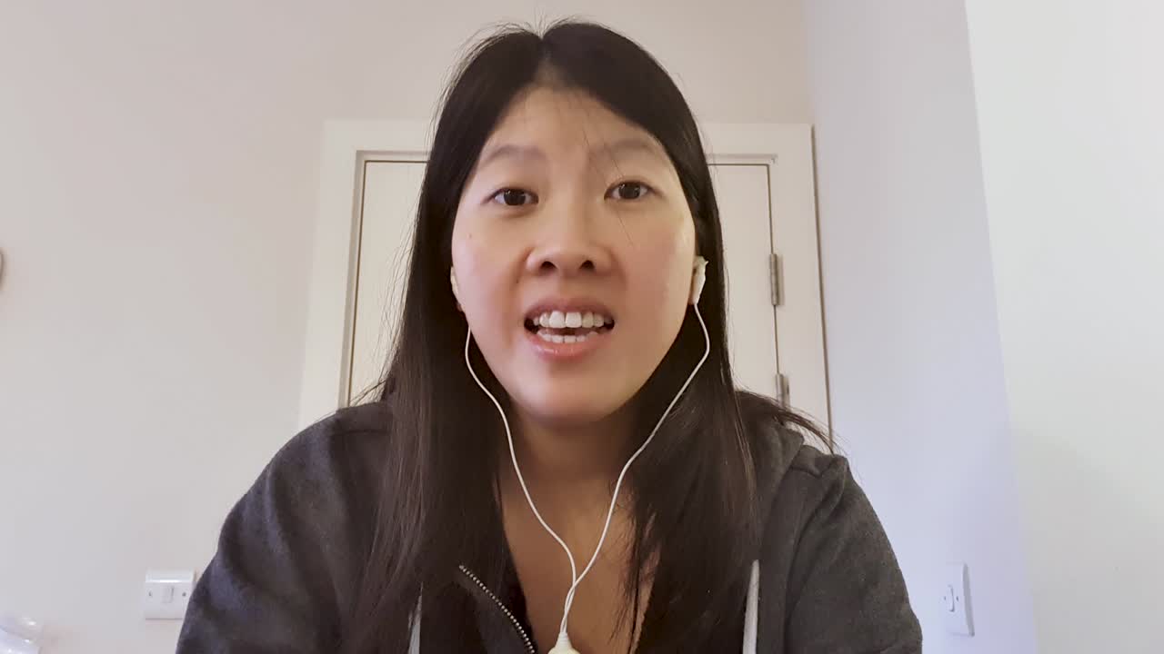 Older Student Greeting and Talking Directly to the Camera