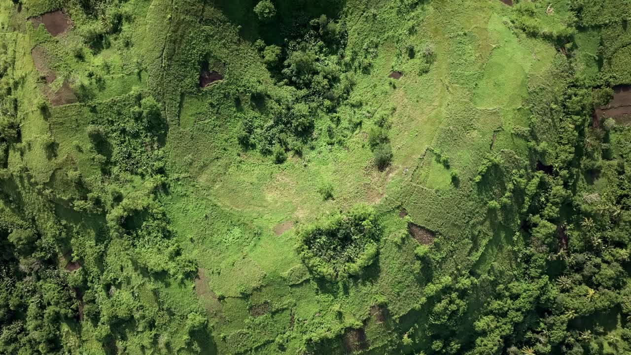 Comoros - Grande Comore - Diboini - top down zoom view revealing the crater