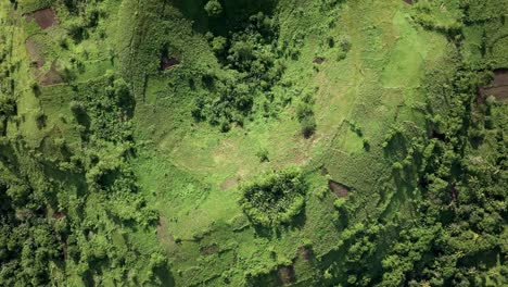 comoros - grande comore - diboini - top down zoom view revealing the crater