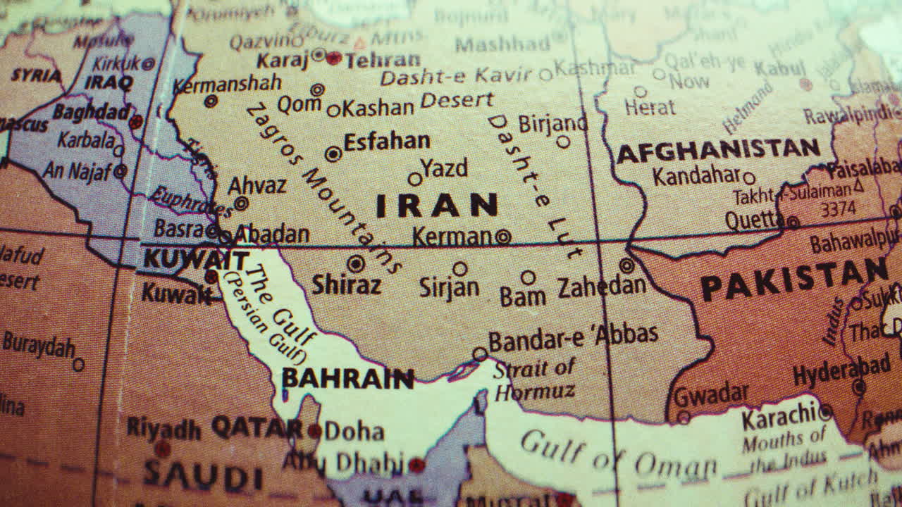 Map of Iran and Surrounding Countries