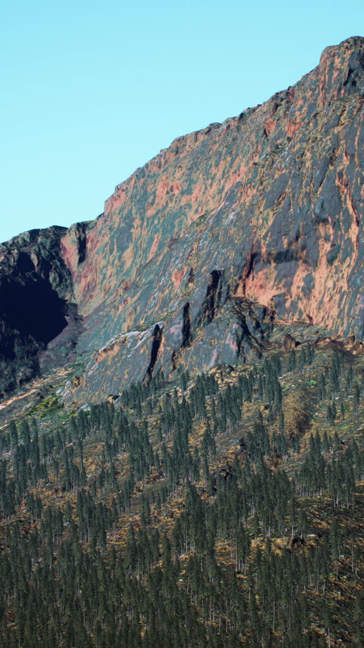 panorama del paisaje de las montañas rocosas aéreas