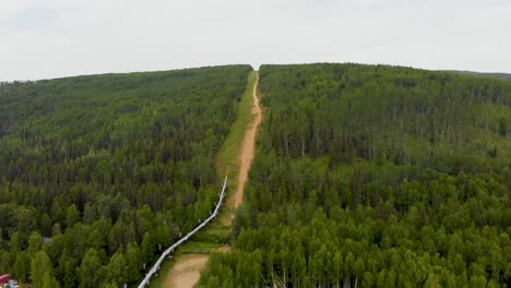 4K Drone Video of Trans Alaska Pipeline in Fairbanks, AK during Sunny Summer Day-17