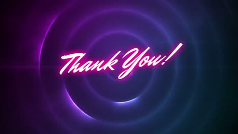 animation of the words thank you! written in neon pink letters