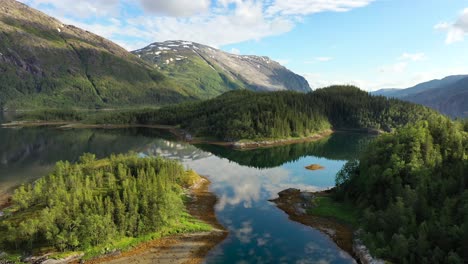 aerial footage beautiful nature norway