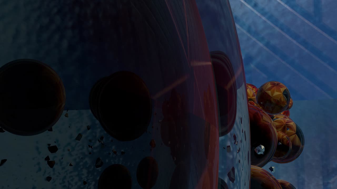 fondo con burbujas de colores.