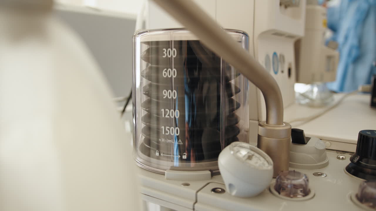 ventilador médico de primer plano