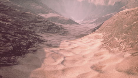 alien desert canyon landscape