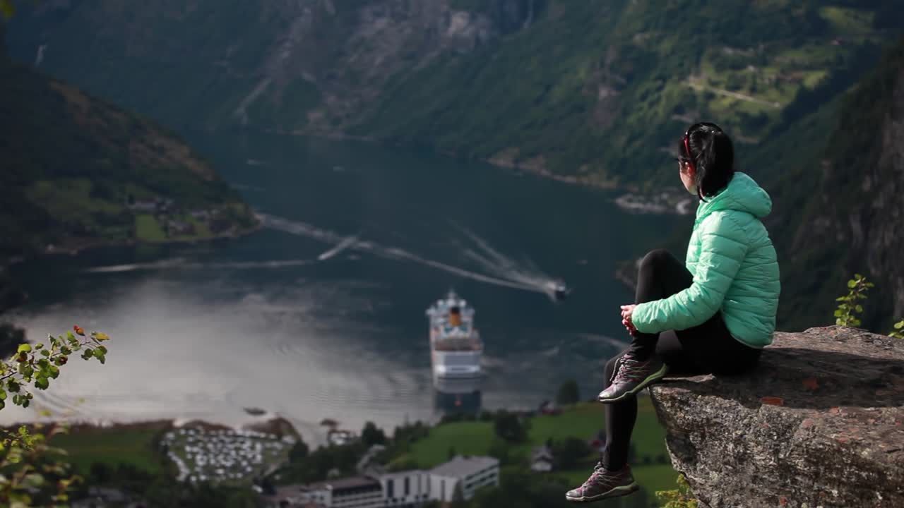 Geirangerfjorden, Norge. Turisme, ferie og rejser