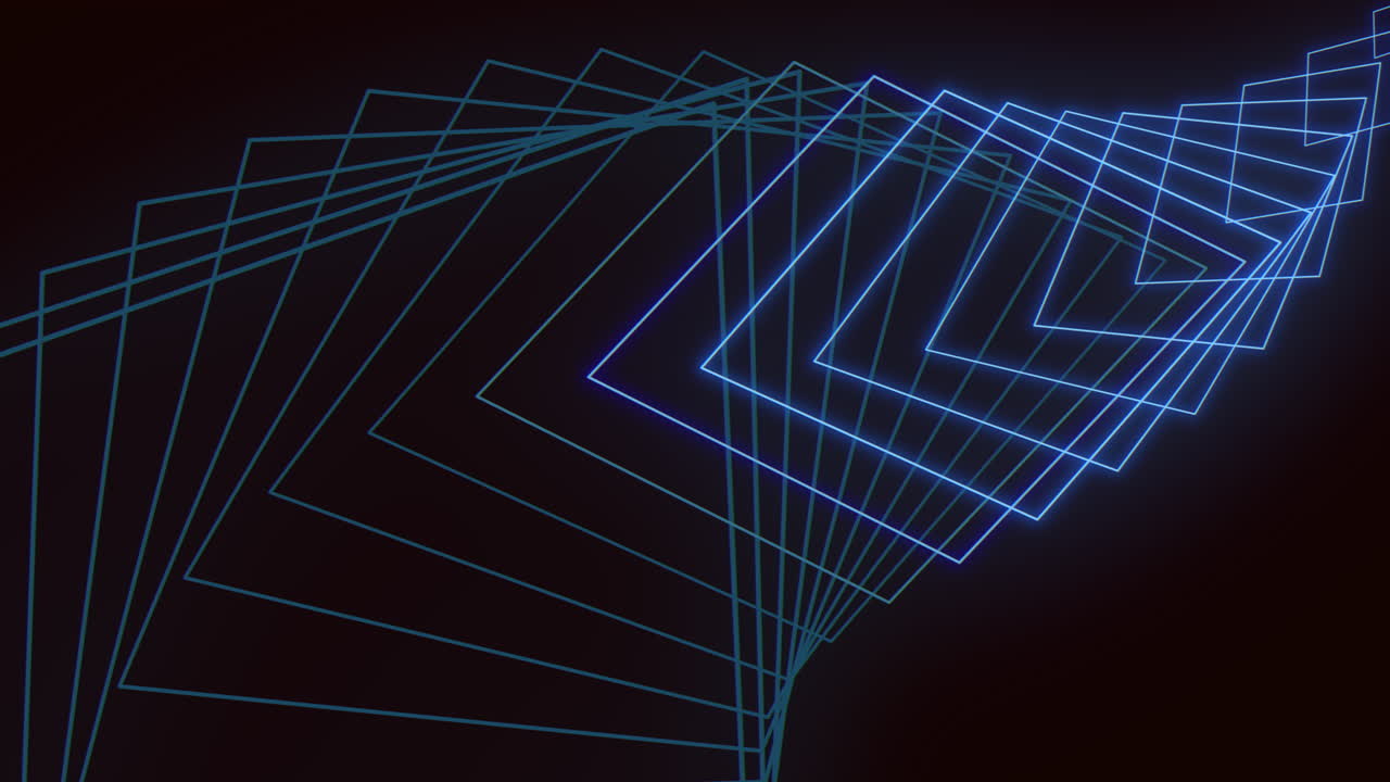 역동적인 블루 웨이브 아트 매혹적인 지그자그 선 그림