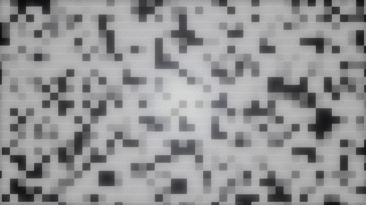 Grayscale Tone Mosaic Square Flickering Moving Motion