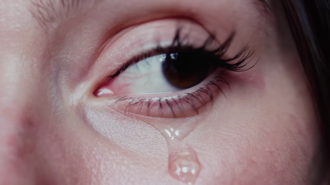 Woman Crying Close-up