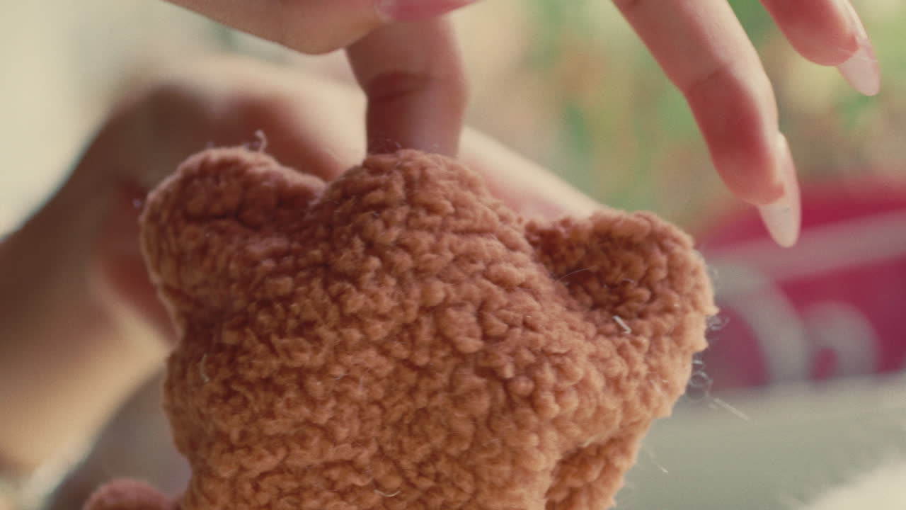 갈색 테디 베어 의 클로즈업