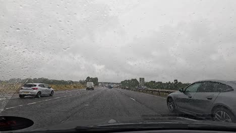 rainy highway drive