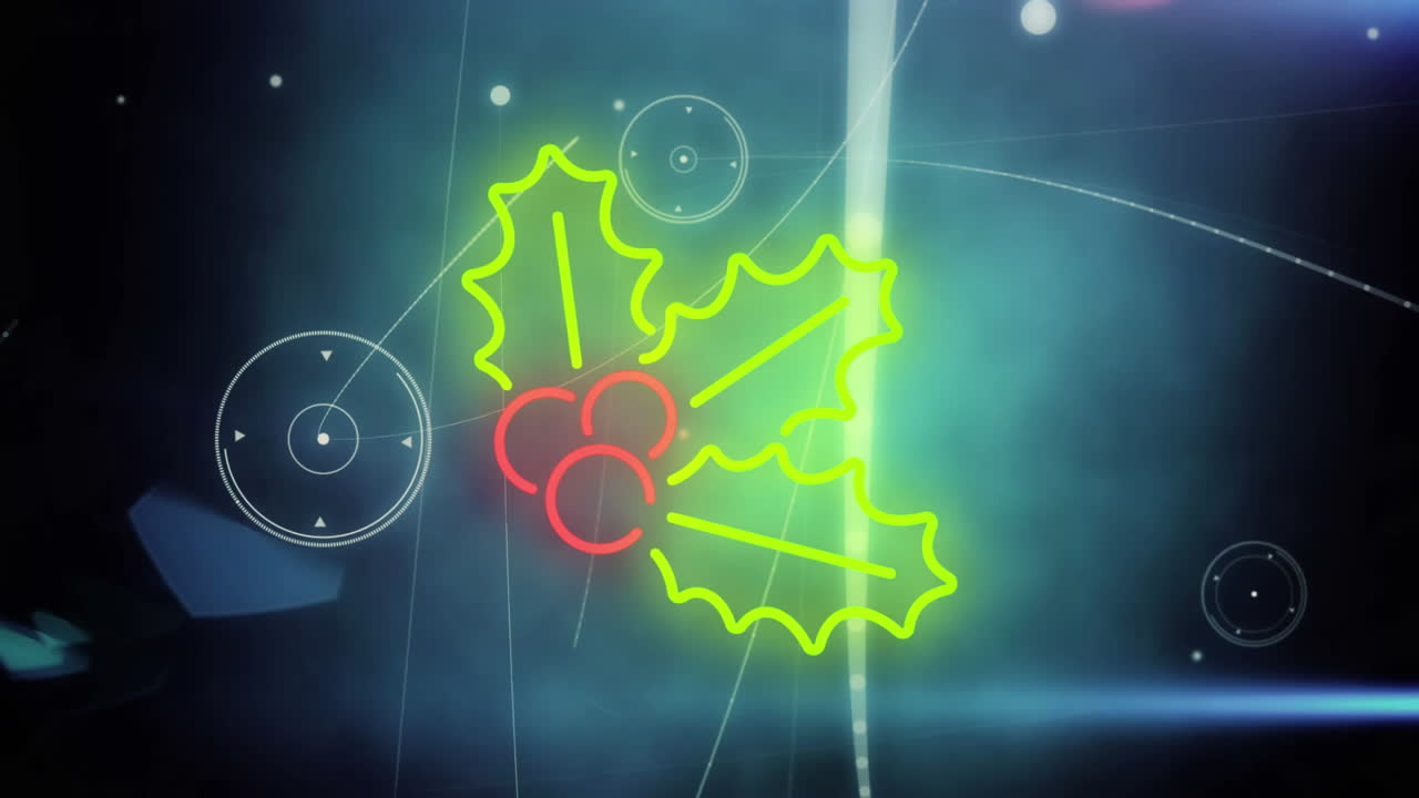 animación de conexiones a través de código binario en fondo azul