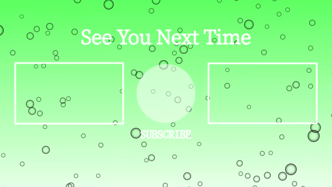 버블 시 엔드 카드 엔딩 스크린 모션 그래픽