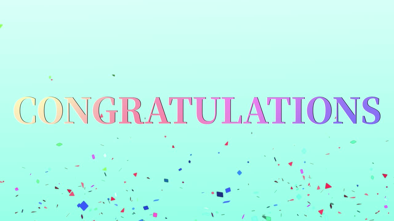 축하 메시지 텍스트 애니메이션 모션 그래픽