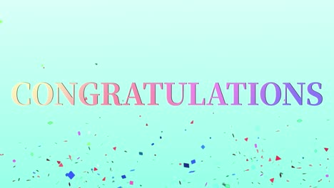 congratulations message text animation motion graphics