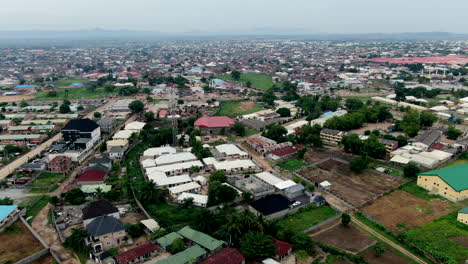 gwagwalada is within the local government area in the federal capital territory in nigeria - aerial flyover
