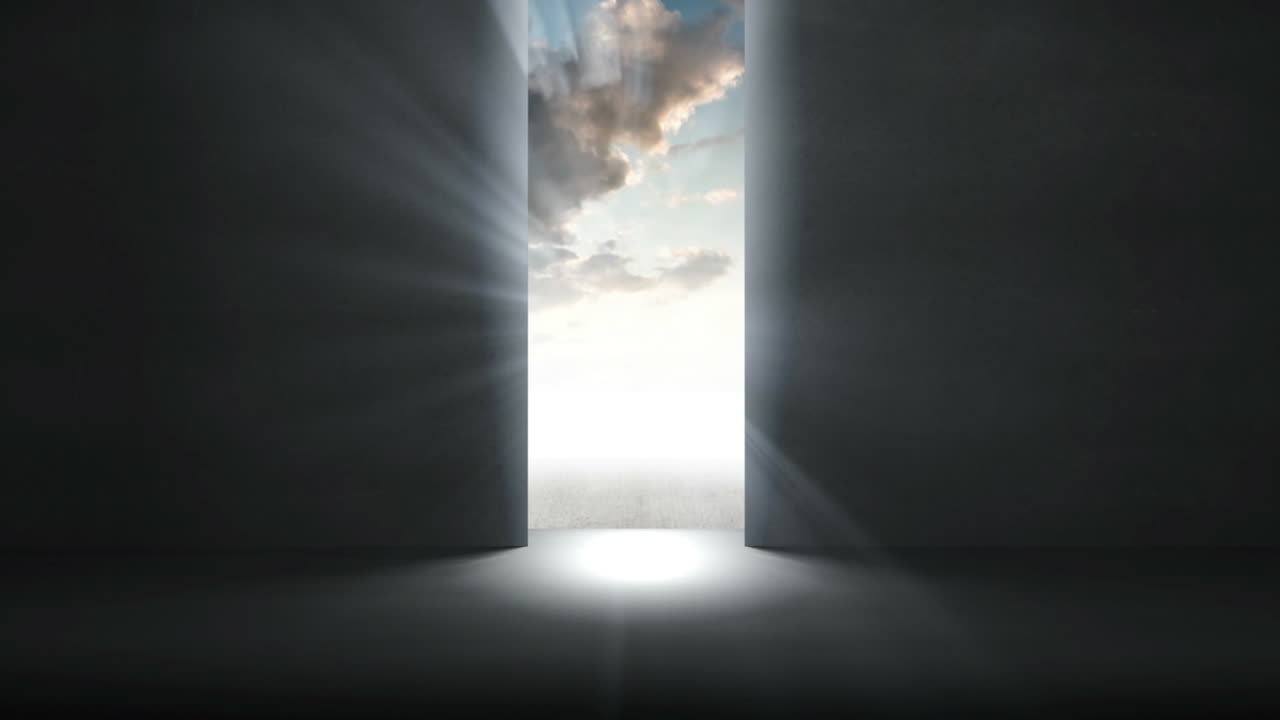 푸른 하늘을 드러내는 개방