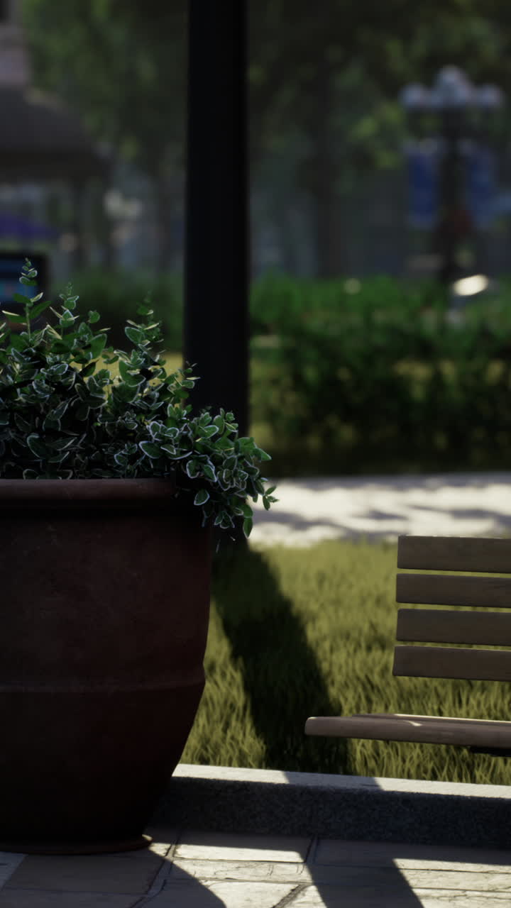 escena de un parque urbano