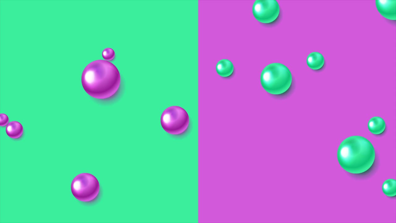Abstract minimal contrast motion background with glossy 3d balls