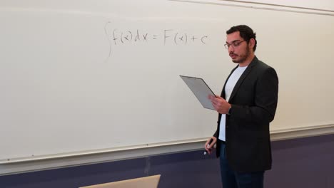 university math teacher writing integration rule