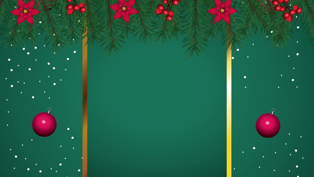 feliz navidad marco cuadrado con flores