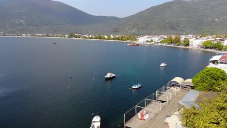 aerial downward flight through captivating coastal view, turkey