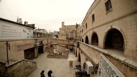 stone streets on place of old canal quaint form stairs sanliurfa