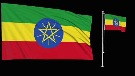 Green-Screen-Waving-Ethiopia-Flag-or-flagpole