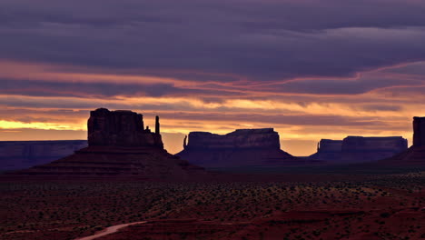 sunrise over monument valley