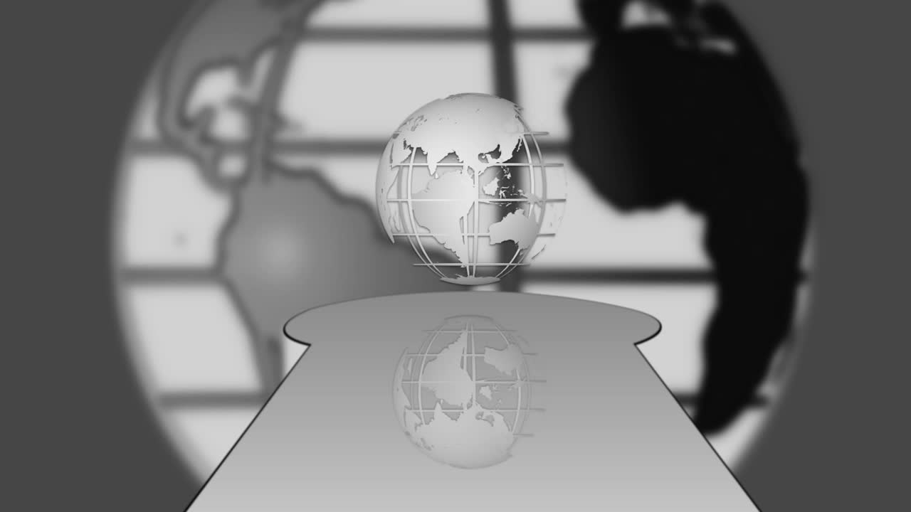 pasarela plateada con tierra giratoria en el extremo