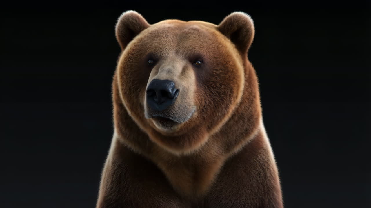 Close-up Portrait of a Brown Bear