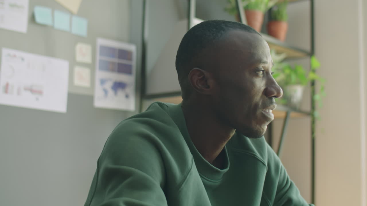 African American Man during Business Meeting in Office