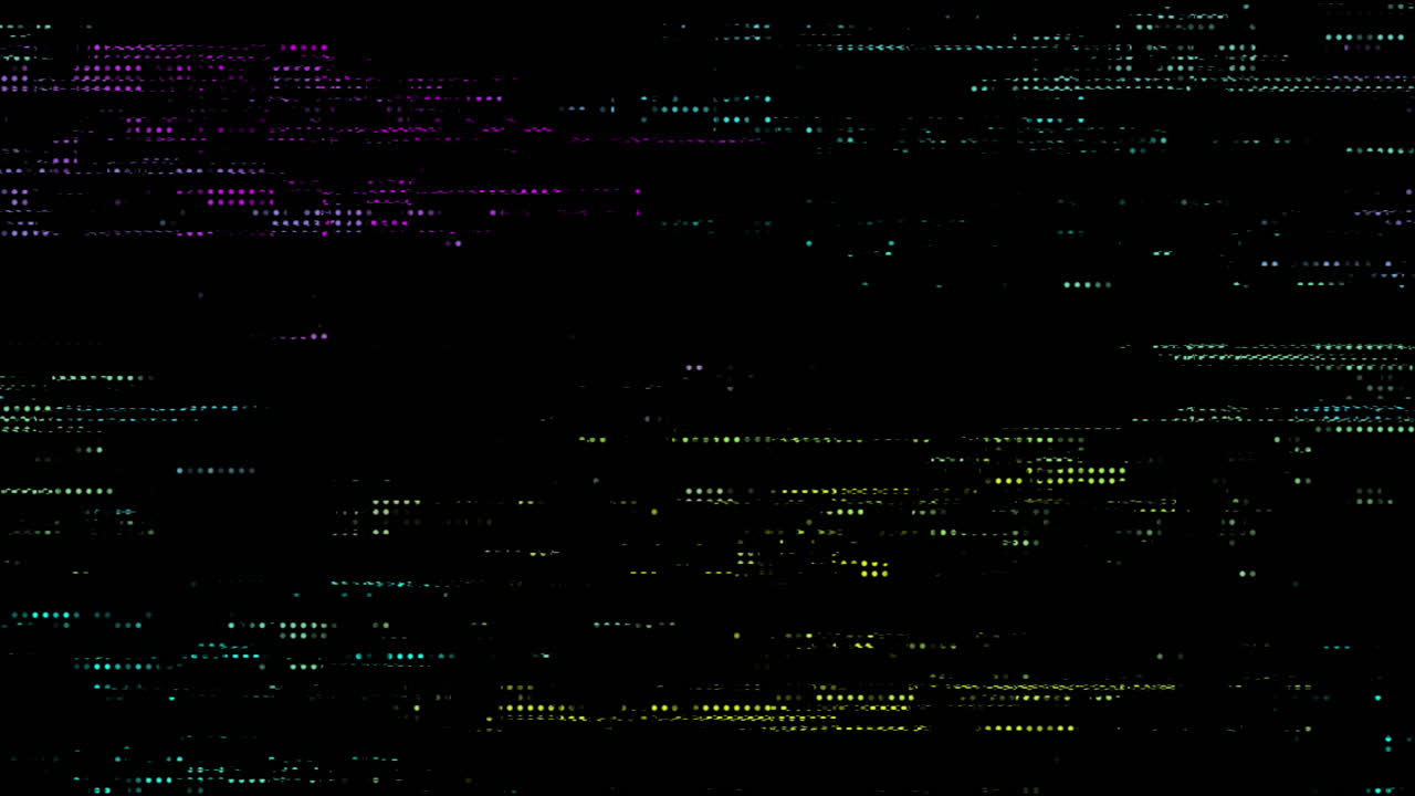 Colorful Digital Glitch Effect with Moving Pixels