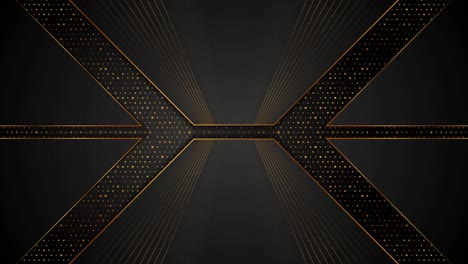 black and golden abstract tech geometric motion background