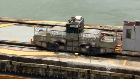 locomotive  at pedro miguel locks, panama canal