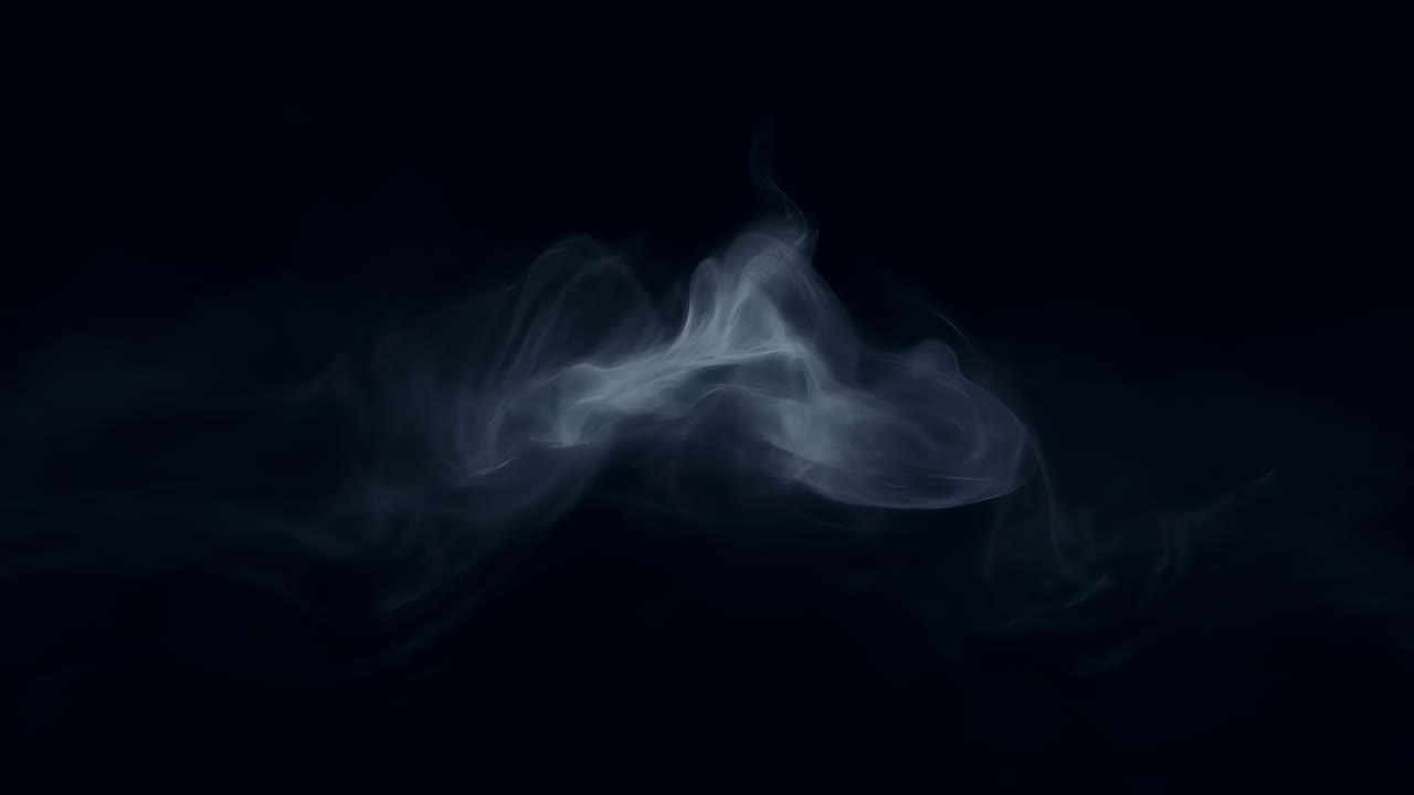 Fumo Bianco Etereo Che Fluttua Lentamente Su Uno Sfondo Scuro