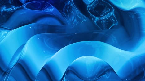 looped abstract liquid background with wavy sparkling pattern on shiny glossy surface. viscous blue fluid like surface of foil or brilliant glass. beautiful creative festive backdrop. simple bright bg