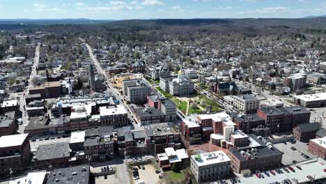 aerial view of concord, new hampshire on a cloudy day
