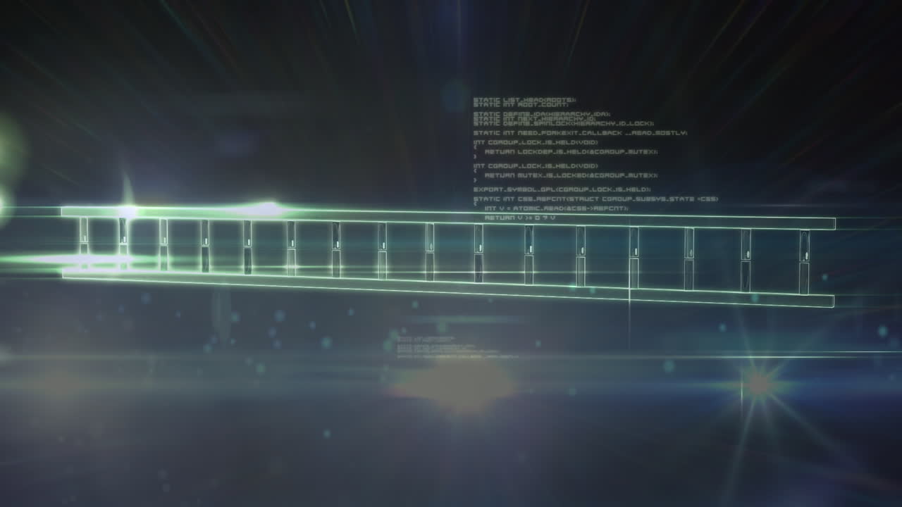 데이터 처리 및 파란색 배경에 dna 가닥을 회전시키는 애니메이션