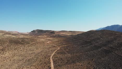 aerial view of nevada mountain trail from the scenic byway