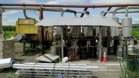 Essential-Oil-Extraction-Machinery-At-The-Farmstead-In-Oregon,-United-States-Of-America