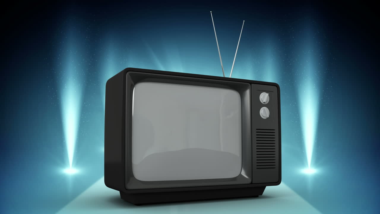 Video di sfondo: TV su palco blu