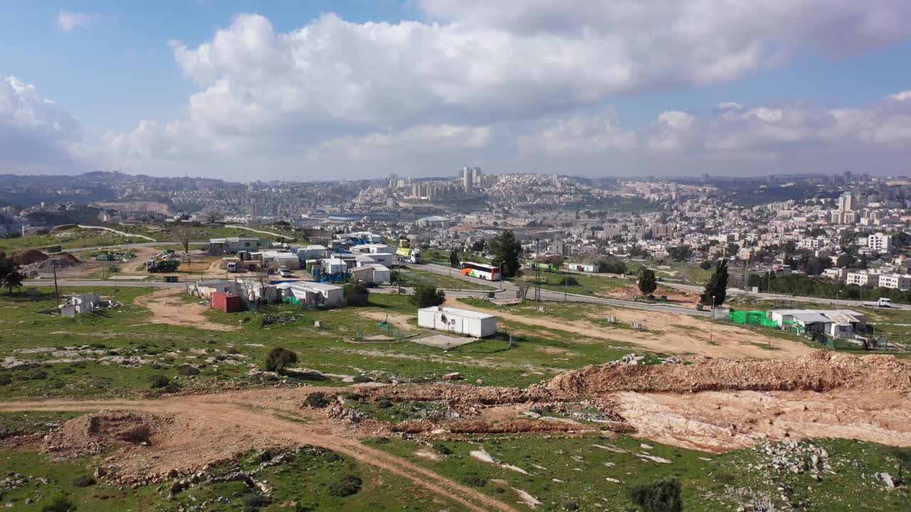 vista aérea de la ciudad de jerusalén