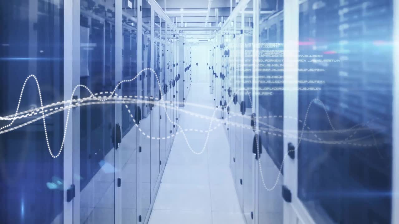 Animation of data processing over computer servers