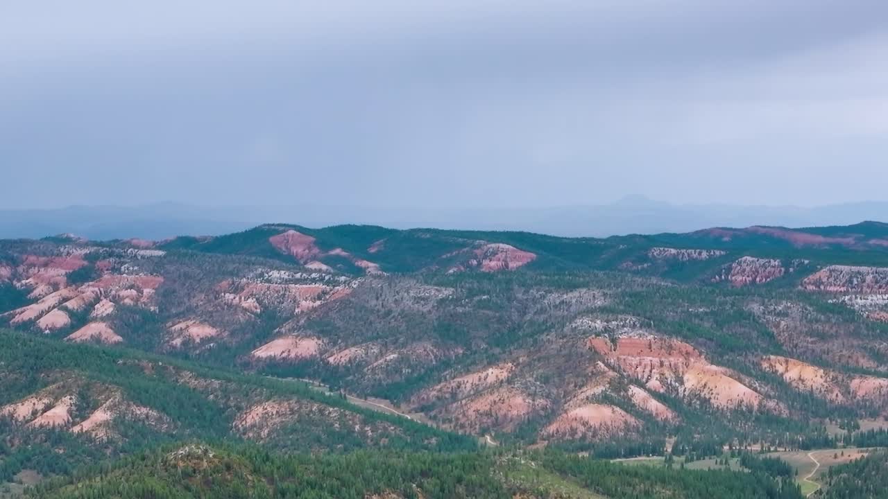 View of Mojave landscape in USA during the day with cloudy sky