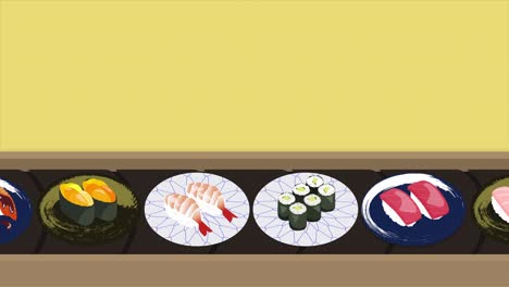 el sushi de la cinta transportadora [bucle]